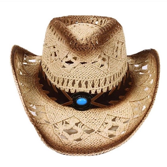 Straw Cowgirl & Cowboy Western Hat Fully Adjustable 4 interchangeable hat bands - Picture 13 of 17